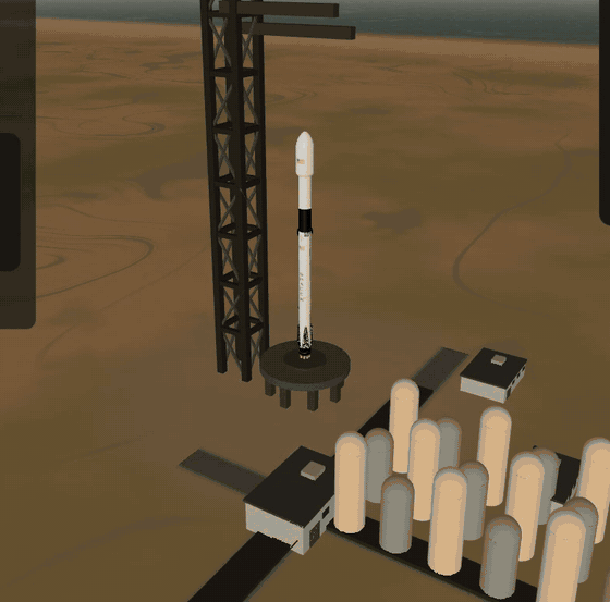 Your mission in flight at 8 times speed: the rocket climbing with a bright plume over a curved blue Earth, the CO2 so far at about 258 tonnes.